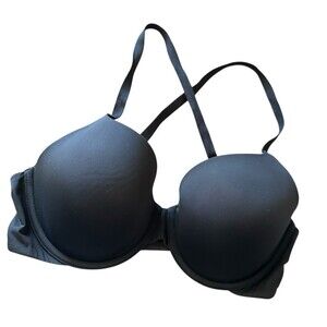 Victoria's Secret PINK T-Shirt Bra Womens 36D Black Lightly Lined UW